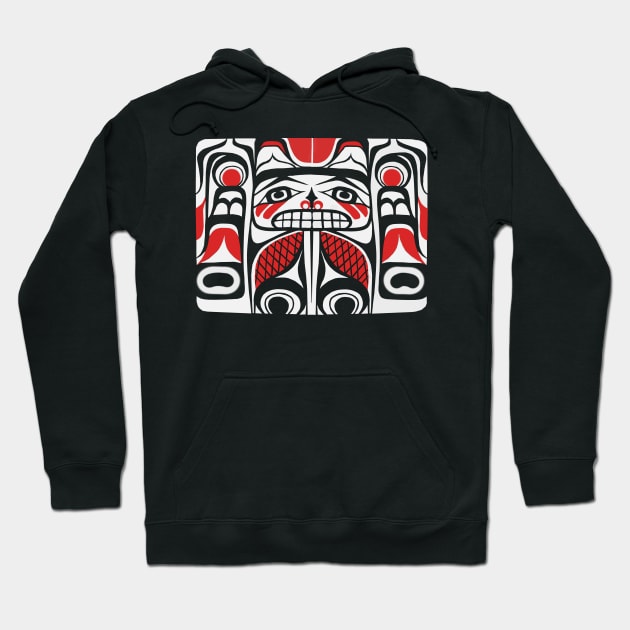 Pacific Northwest Native American Blanket Box Design Hoodie by UsuallyUnusual